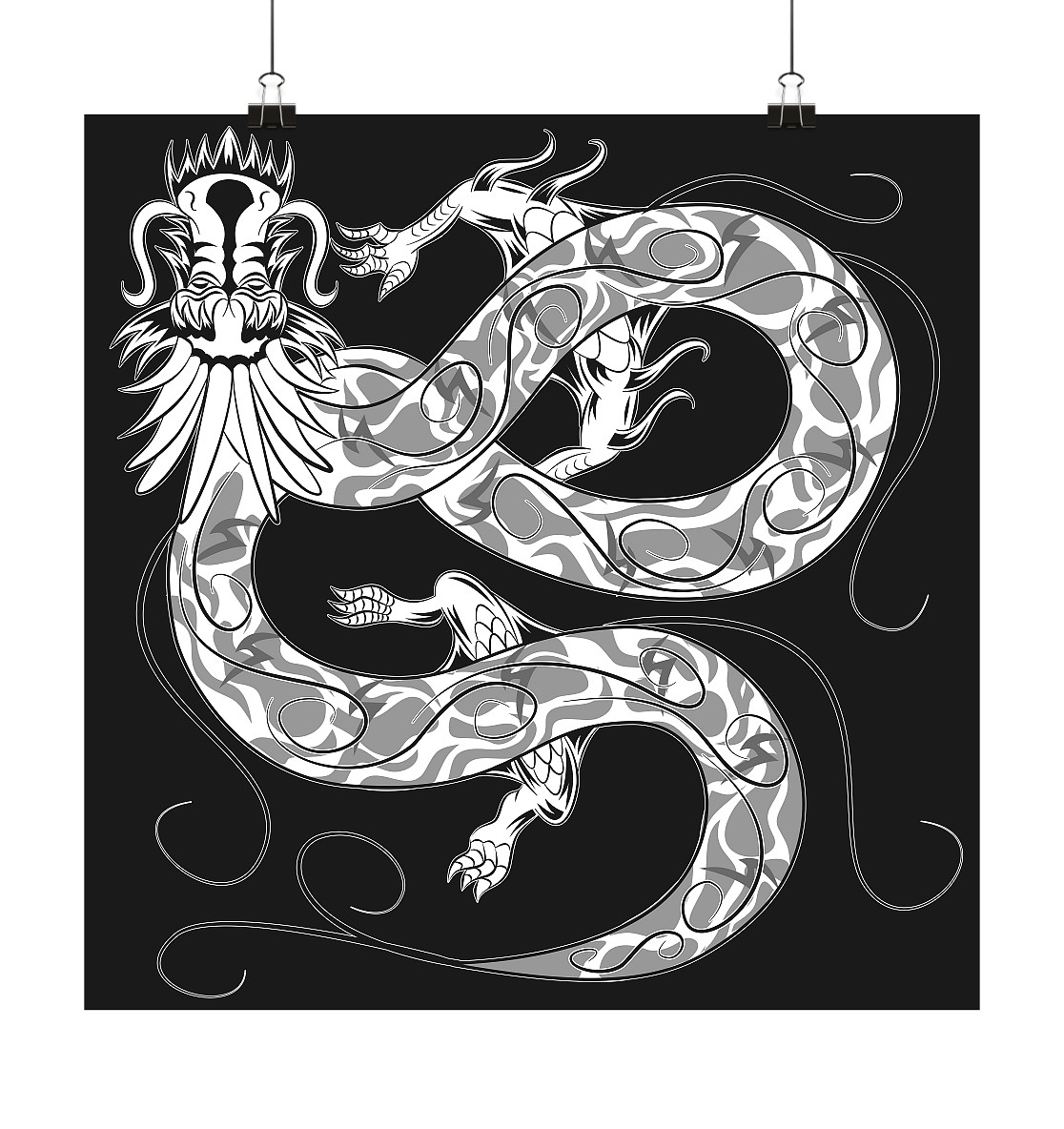 Schlafender Drache - Poster 60x60